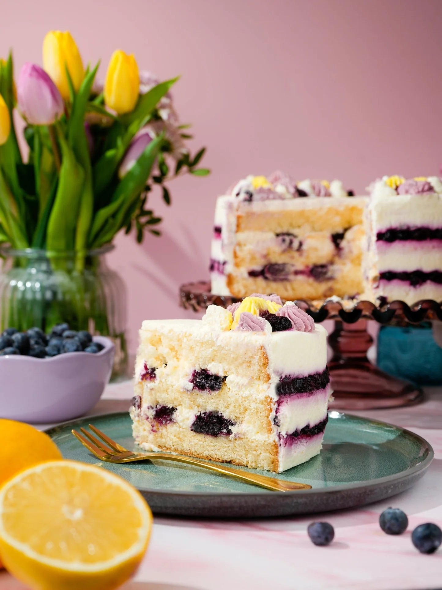Lemon & Blueberry Dream Cake