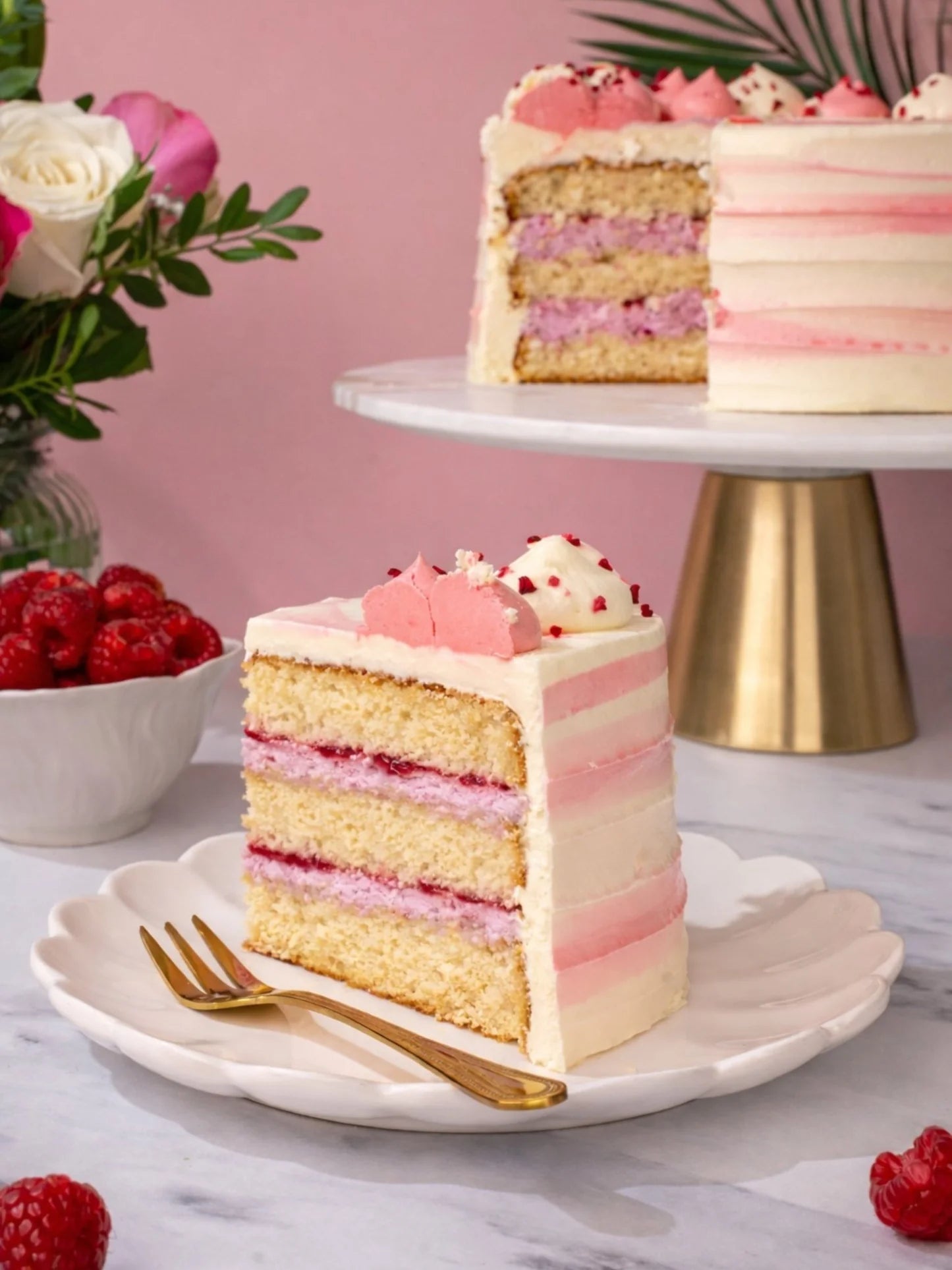 Ultimate Raspberry Ripple Cake